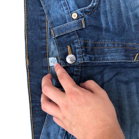 Vintage True Religion Jeans Size 33 SLIM Blue - Picture 2 of 6